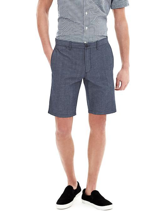 Banana Republic Mens Aiden Slim Chambray Short Size 28w - Blue