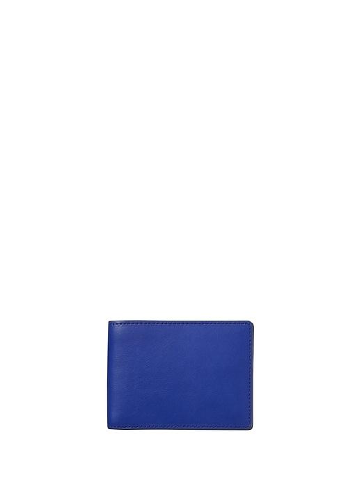 Banana Republic Mens Casual Slim Leather Wallet Cobalt Size One Size