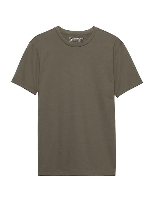 Banana Republic Mens Authentic Supima Cotton Crew-neck T-shirt Utility Green Size Xxs