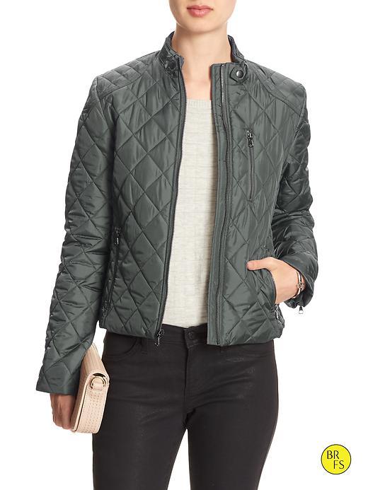 Banana Republic Womens Factory Quilted Jacket Size L - Petrol