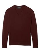 Banana Republic Mens Todd & Duncan Cashmere V-neck Sweater Port Wine Size S