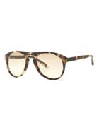 Banana Republic Womens Westward Leaning   Galileo Sunglasses Tortoise With Reclaimed Maple Inlay Size One Size