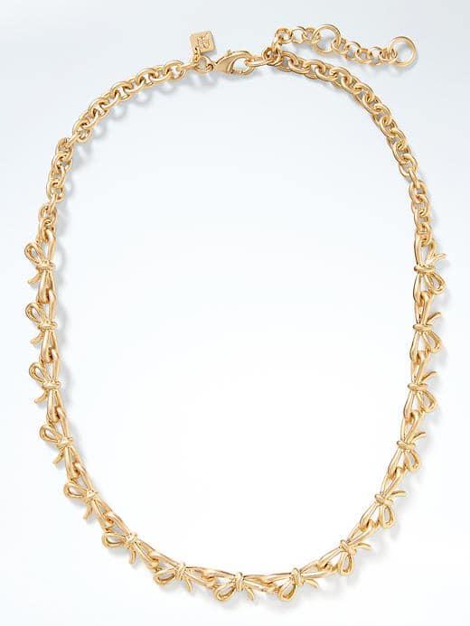 Banana Republic Golden Bows Necklace - Gold