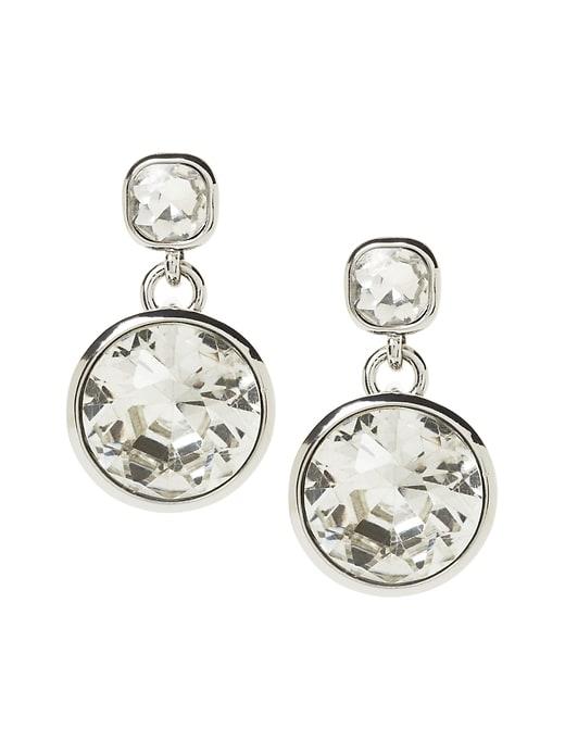 Banana Republic Womens Gem Drop Earring Clear Size One Size