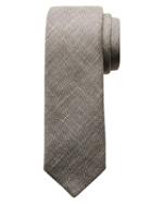 Banana Republic Mens Solid Cotton Tie Size One Size - Jet Gray