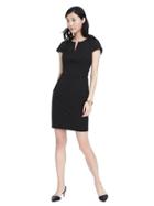 Banana Republic Womens Bi Stretch Angled Seam Dress - Black