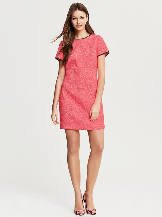 Banana Republic Piped Neon Floral Shift - Neon Double Pink