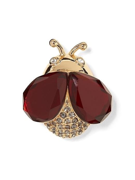 Banana Republic Womens Ladybug Brooch Red Multi Size One Size