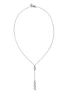 Banana Republic Delicate Deco Y Necklace - Silver