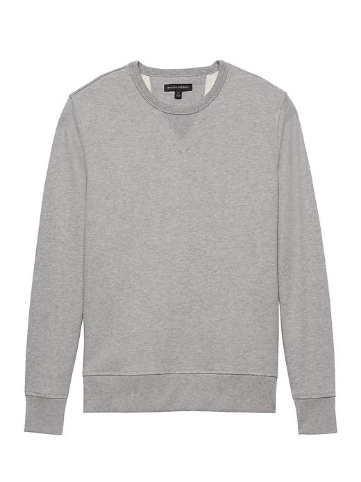 Banana Republic Mens French Terry Sweatshirt Crew Heather Gray Size M