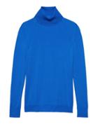 Banana Republic Womens Machine-washable Merino Wool Turtleneck Sweater Bright Blue Size Xxs