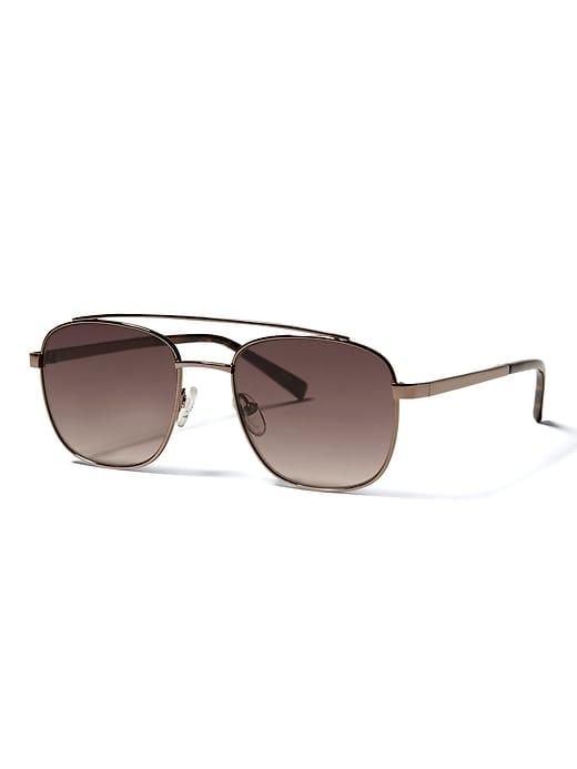 Banana Republic Mens Flat Aviator Almond Size One Size