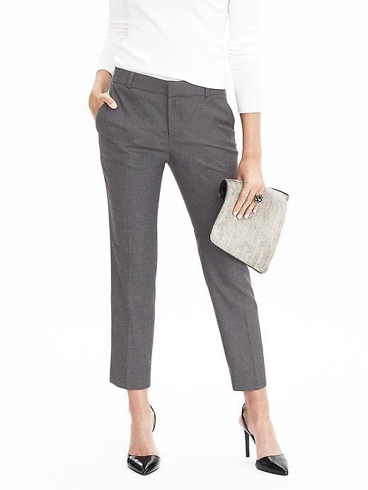 Banana Republic Womens Avery Fit Flannel Pant - Medium Grey