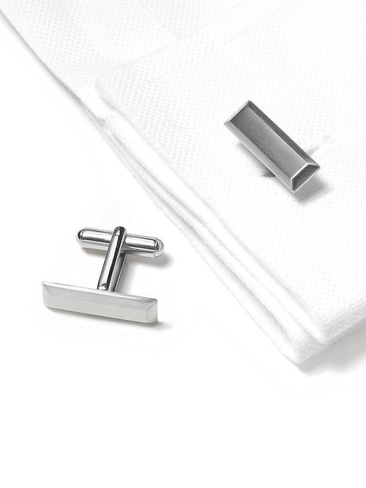 Banana Republic Mens Bar Cuff Links Size One Size - Silver