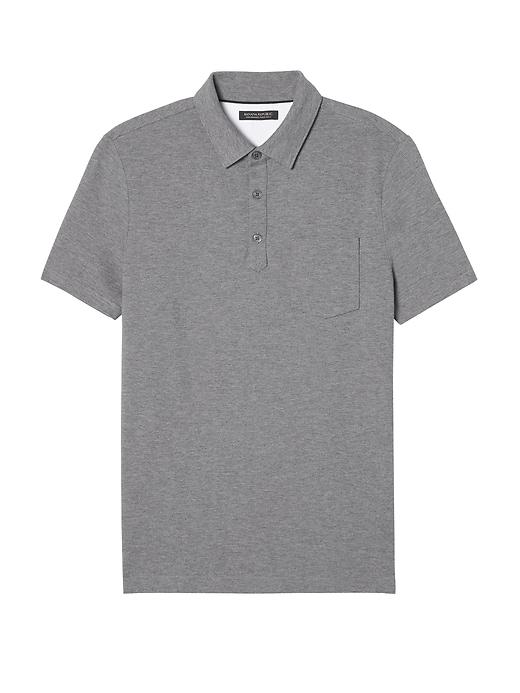 Banana Republic Mens Don';t-sweat-it Polo Shirt Heather Gray Size Xxs