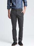 Banana Republic Mens Fulton Skinny Cotton Chino Size 28w 28l - Gray