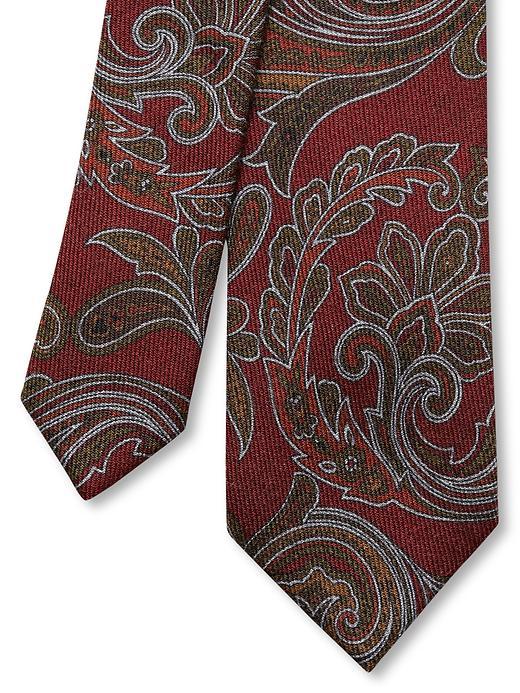 Banana Republic Paisley Wool Skinny Tie