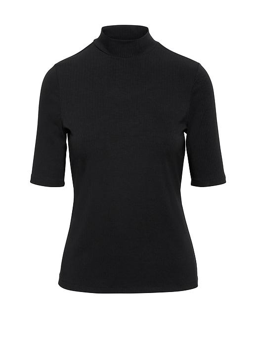 Banana Republic Fitted Mock-neck T-shirt