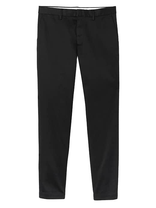 Banana Republic Mens Mason Athletic Tapered Rapid Movement Chino Pant Black Size 40w