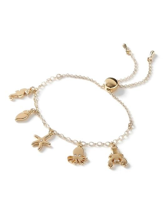 Banana Republic Womens Sea Life Charm Slider Gold Size One Size