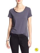 Banana Republic Factory Luxe Touch Tee Size L - Graystone
