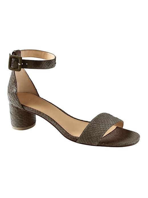 Banana Republic Womens Bare Low Block-heel Sandal Mossy Green Size 8