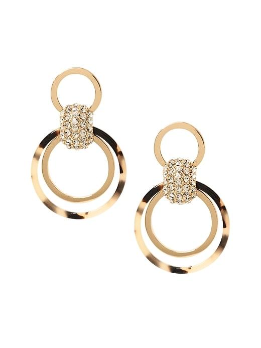 Banana Republic Womens Tortoise Rings Earring Gold Size One Size
