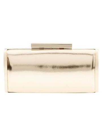 Banana Republic Olivia Inlay Box Clutch - Gold