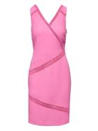 Banana Republic Womens Lace Trim Dress Pink Size 10
