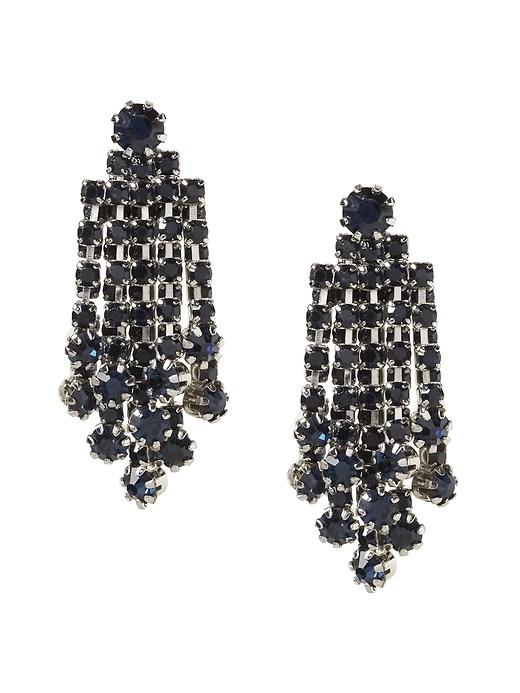 Banana Republic Womens Falling Cupchain Earring Black Diamond Size One Size