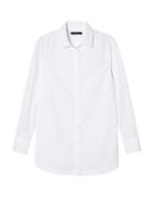 Banana Republic Womens Parker Tunic-fit Super-stretch Shirt White Size Xl