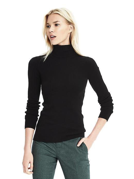 Banana Republic Womens Heritage Turtle Neck Sweater - Black