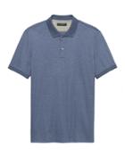 Banana Republic Mens Slim Luxury-touch Polo Shirt Heather Powder Blue Size Xl