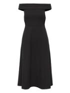 Banana Republic Womens Ponte Off-the-shoulder Dress Black Size 8