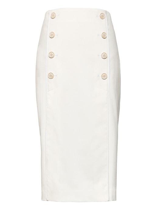 Banana Republic Womens Japan Online Exclusive Pencil Skirt With Pleated Panels White Size 2