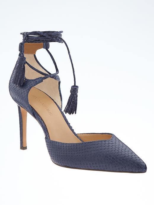 Banana Republic Ankle Wrap Sandal - Navy