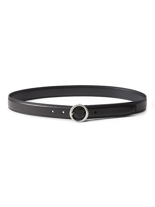 Banana Republic Womens Circle Buckle Trouser Belt Black Size M