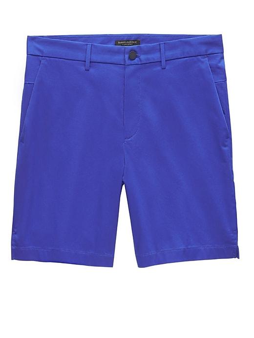 Banana Republic Mens 9 Core Temp Aiden Slim Short Electric Blue Size 27w