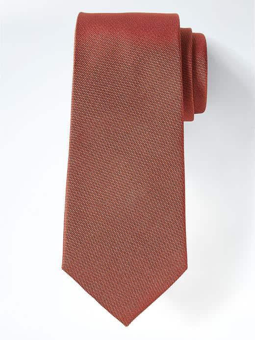 Banana Republic Oxford Silk Nanotex Tie - Firebrick