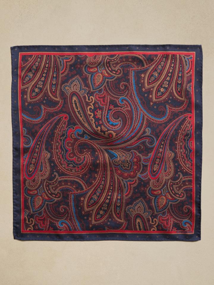 Paisley Silk Pocket Square