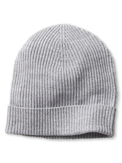 Banana Republic Mens Merino Rib Knit Hat Size One Size - Sidewalk Gray
