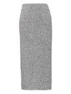 Banana Republic Womens Japan Online Exclusive Ribbed Sweater Skirt Gray & Black Size M