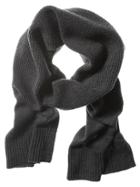 Banana Republic Mens Waffle Knit Extra Fine Merino Wool Scarf Size One Size - Charcoal