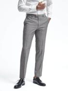 Banana Republic Mens Standard Gray Merino Wool Suit Trouser - Grey