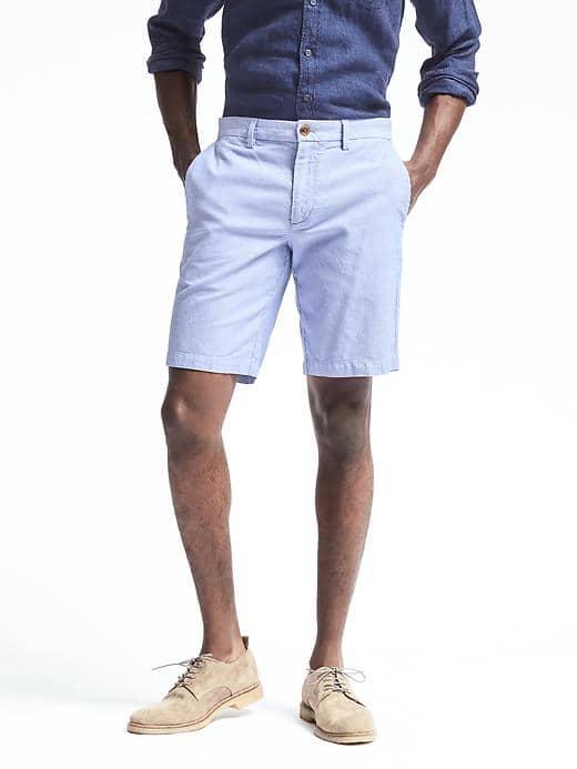 Banana Republic Mens Aiden Slim Corded Short - Blue