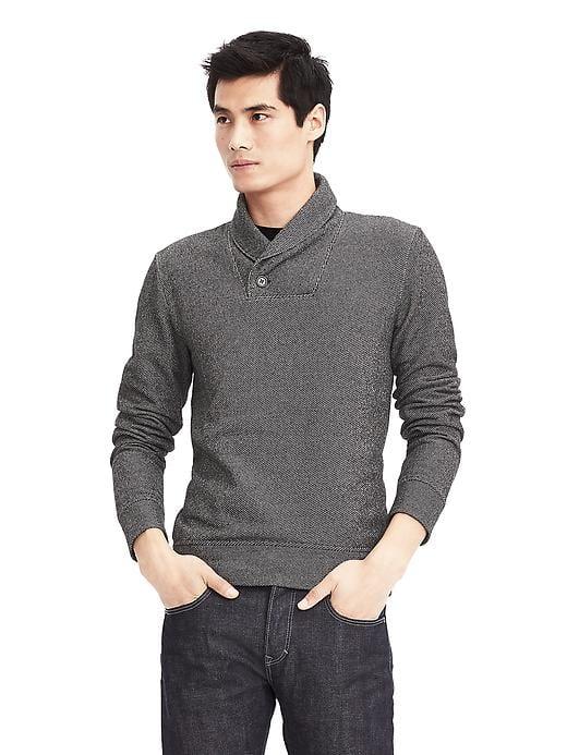 Banana Republic Mens Shawl Collar Pullover - Black