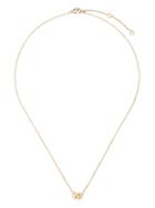 Banana Republic Womens Pav Interlocking Rings Pendant Necklace Gold Size One Size
