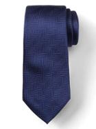 Banana Republic Mens Herringbone Silk Tie - Blue Dusk