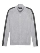 Banana Republic Mens Supima Cotton Full-zip Sweater Jacket Asphalt Size M