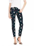 Banana Republic Sloan Fit Geo Slim Ankle Pant Size 8 Petite - Br Geo Print